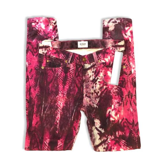 NEW Hudson Nico Pink Galaxy Super Skinny Corduroy Pants 25 - Picture 2 of 10